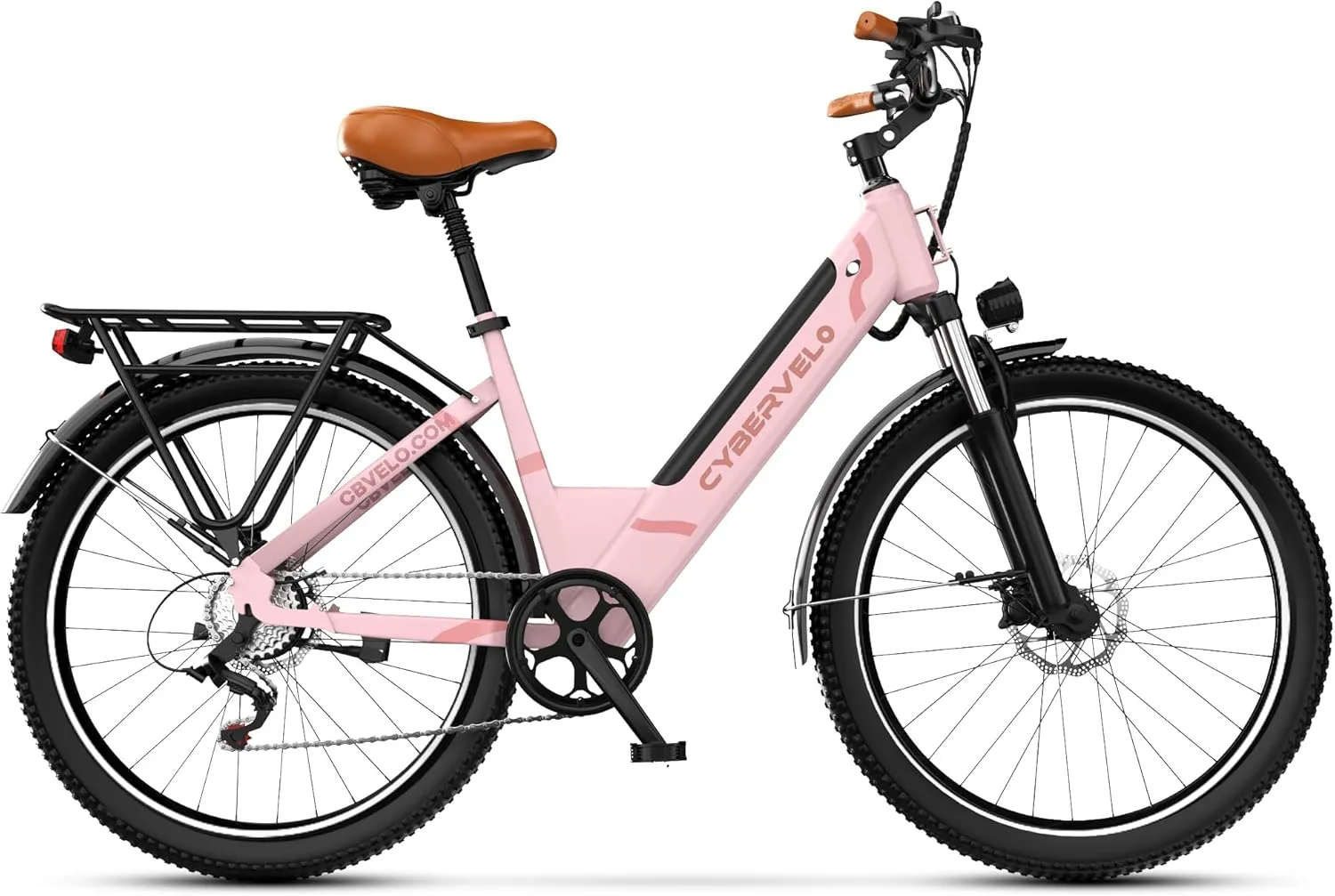 26" Electric Bike for Adults  Powerful 1000W Motor, 48V Removable Battery, 7-Speed, Front Suspension & LCD Display  Commuter and Mountain EBike for Women