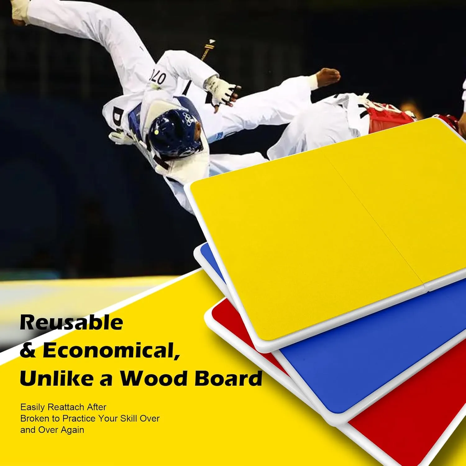 4 Pack Rebreakable Boards Martial Arts,Taekwondo Breaking Boards for Kids,Karate Boards for Breaking Kids,Adults Karate Breaking Boards Rebreakable se,Boxing Arts Training Equipment Gifts