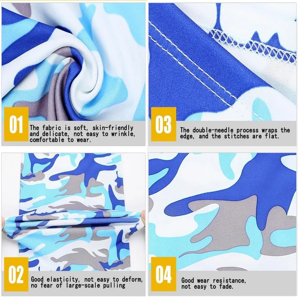 6 Pieces Summer Face Cover Scarf Mens Neck Gaiter For Men Women UV Protection Face Breathable Sun Protection Cycling Running