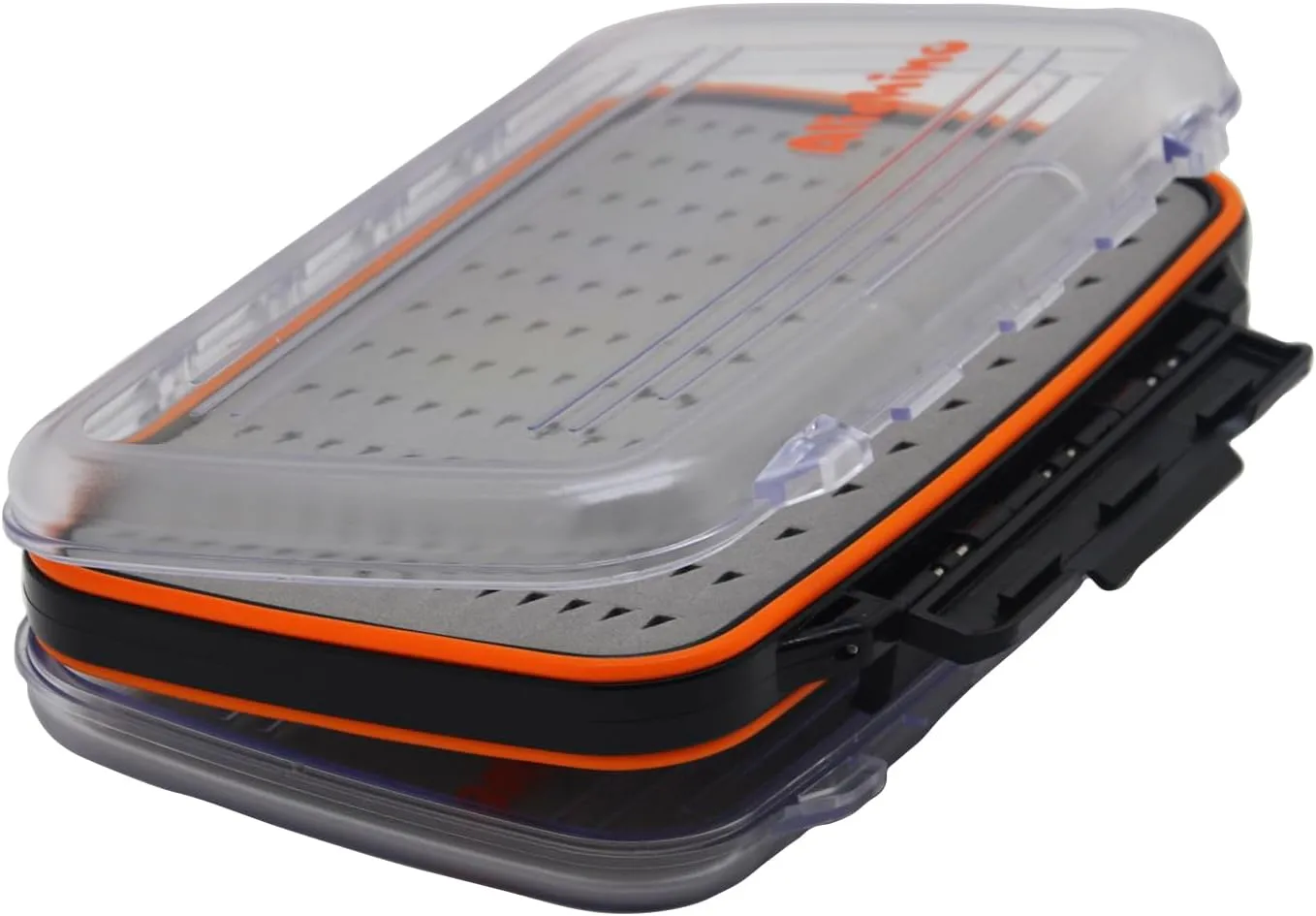 ALICHINO Fly Box for Fly Files Ice Jig Box Two Sided Waterproof Fly Fishing Box for Nymphs and Streamers (Grey Foam Insert, M 7.3 * 4.5 * 1.6Inch)