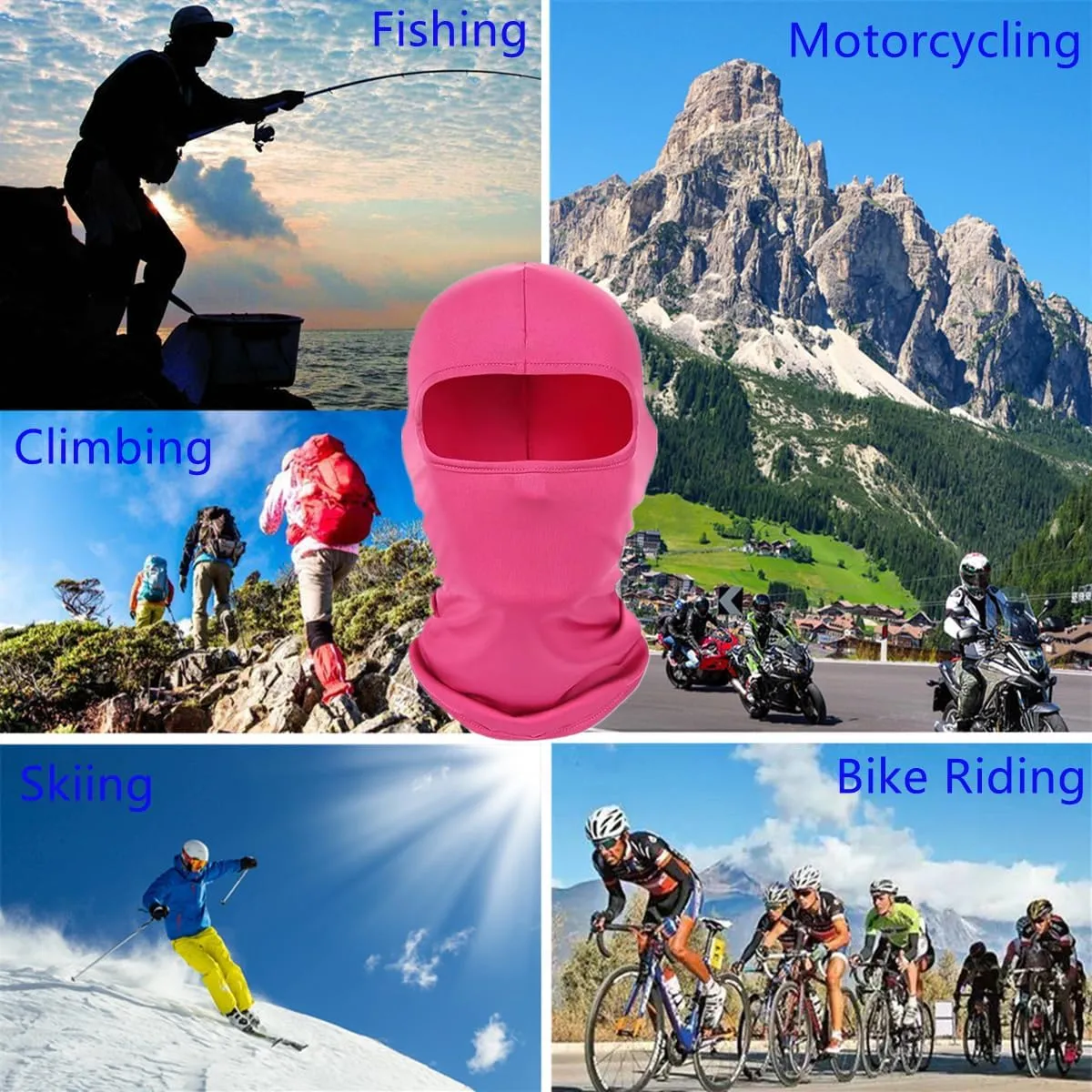 Balaclava Ski Mask Head Mask Full Face Mask Windproof Sun UV Protection Hood for Women Men