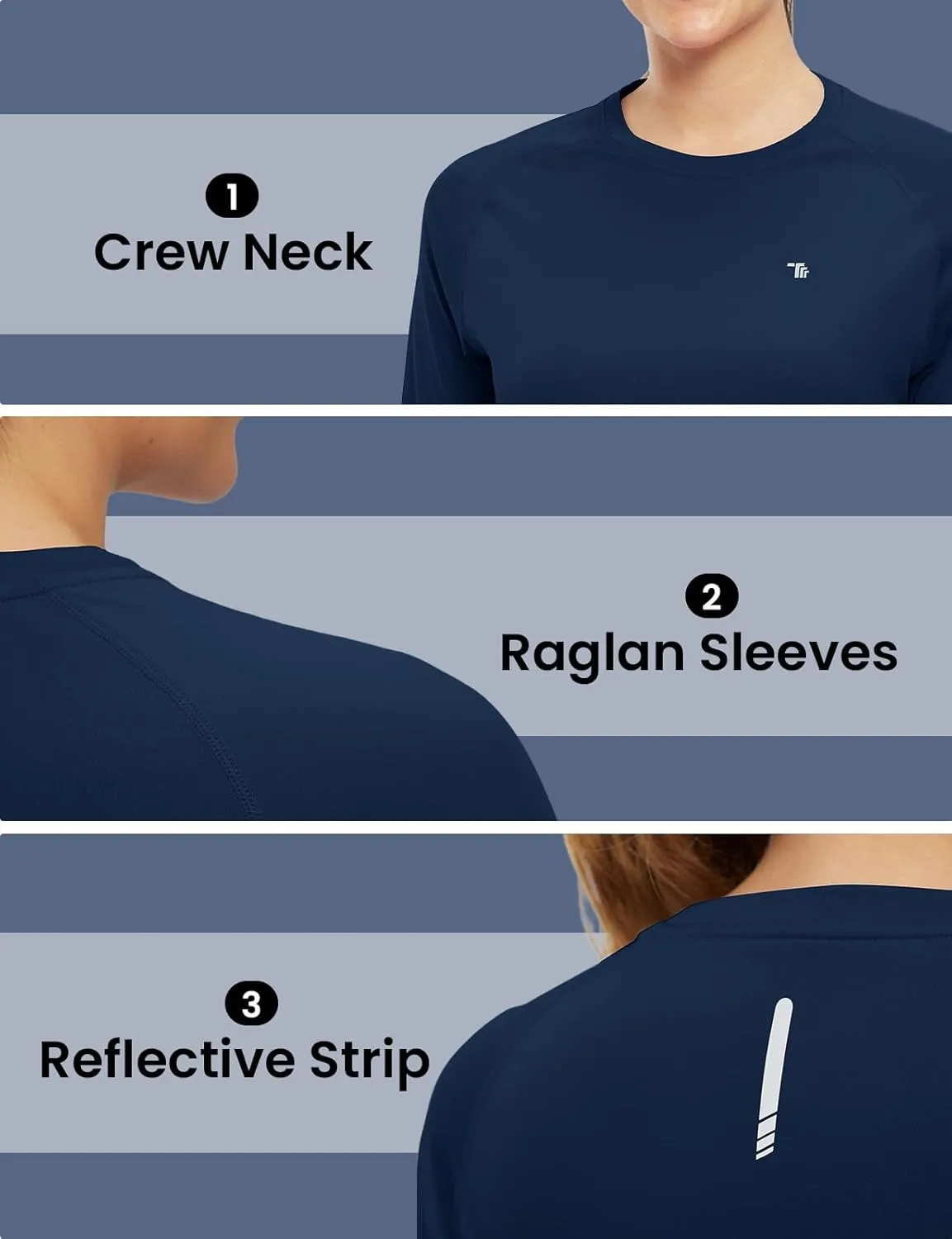 BGOWATU Women's Long Sleeve UPF 50  Sun Shirts Lightweight Workout Active Tops Quick Dry Swim Athletic Workout Rash Guard