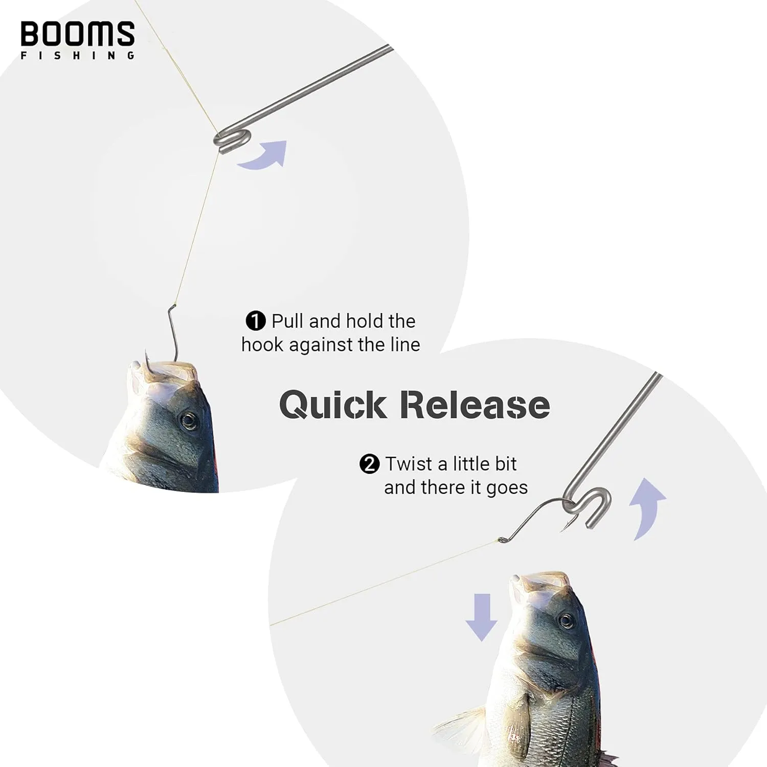 Booms Fishing R08 Fishing Hook Remover Tools Saltwater Dehooker Shark Hook Remover 10 inches
