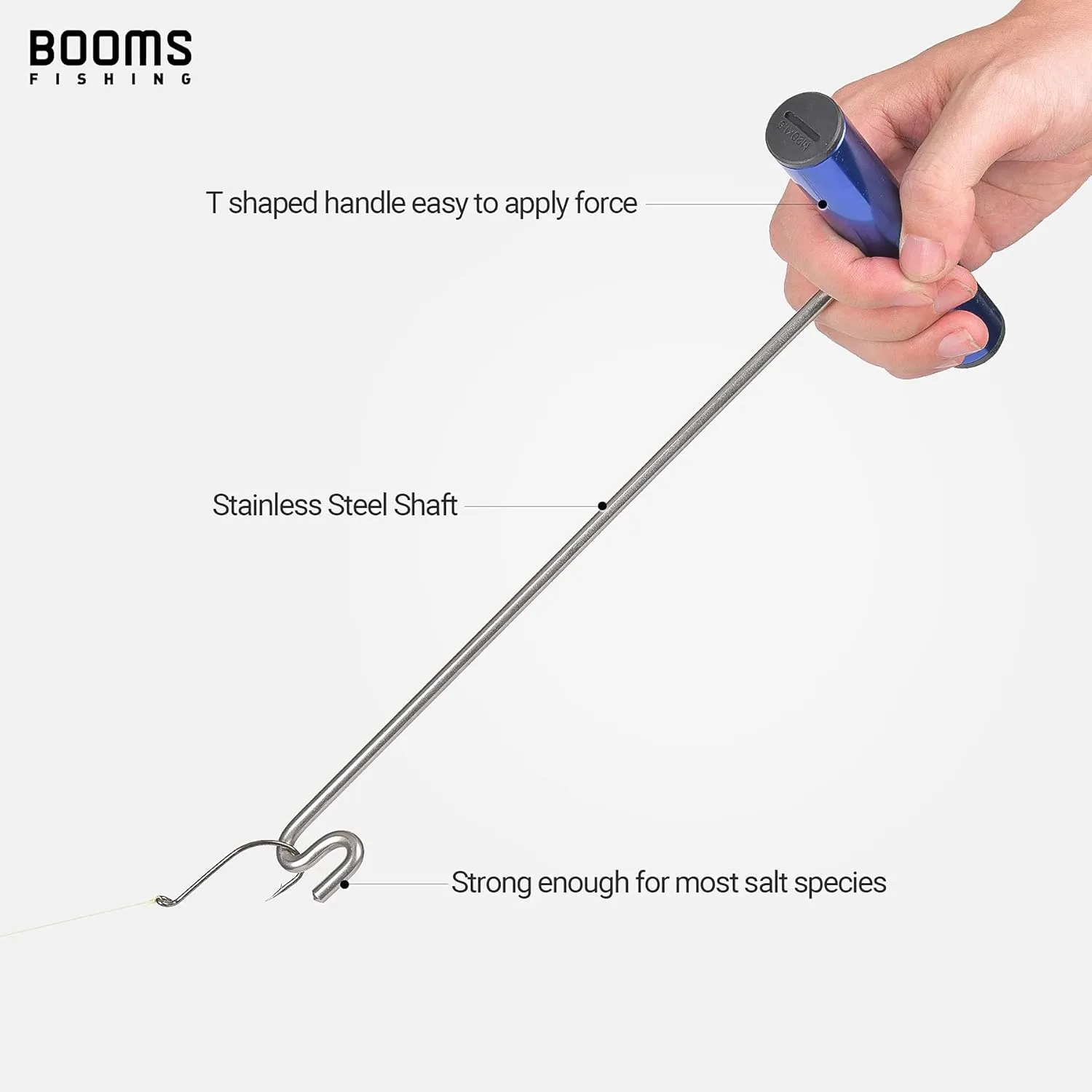 Booms Fishing R08 Fishing Hook Remover Tools Saltwater Dehooker Shark Hook Remover 10 inches