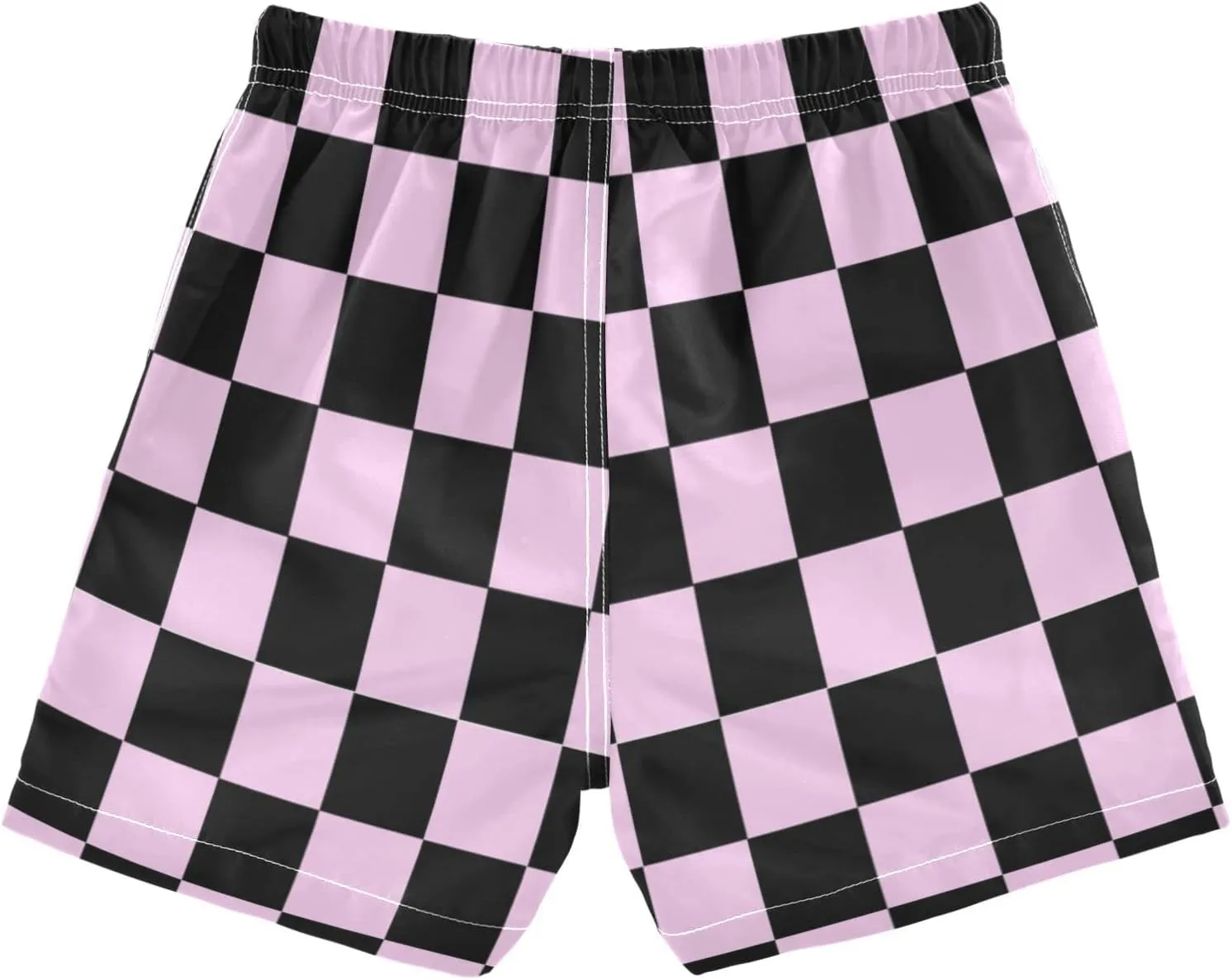 Buffalo Check Plaid Boys Swim Trunks Checkerboard Toddler Beach Board Shorts Summer Bathing Suit 2T