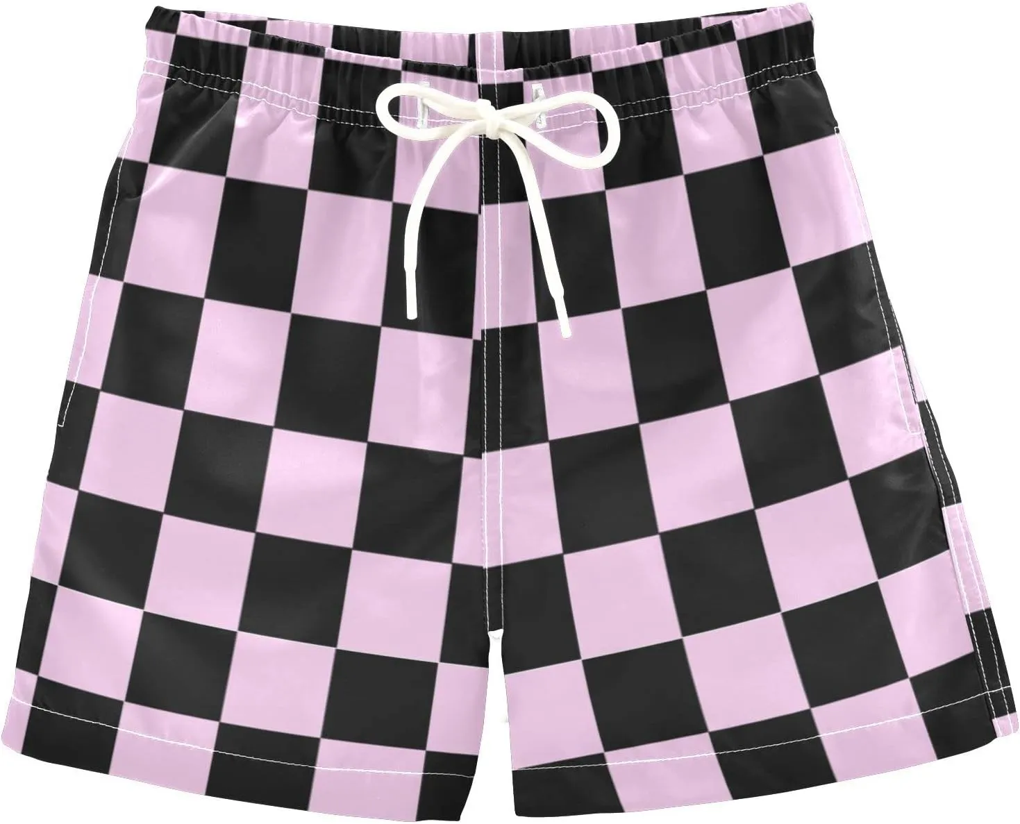 Buffalo Check Plaid Boys Swim Trunks Checkerboard Toddler Beach Board Shorts Summer Bathing Suit 2T