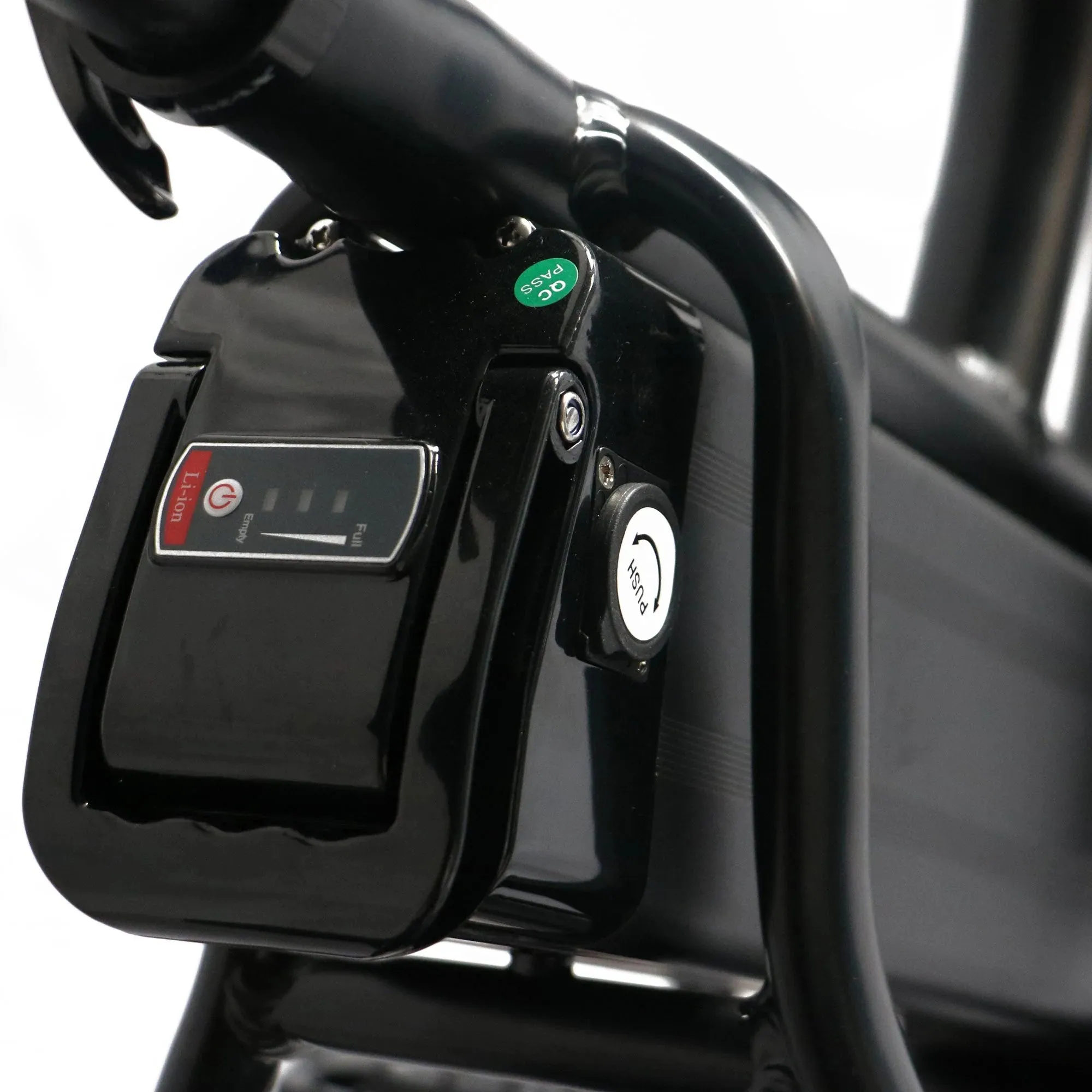 Coastal Cruiser Fat Tire Step Thru Mini Beach Cruiser Electric Bike - 750W, 52V, 17 Ah, 20x4",rack and fenders included!