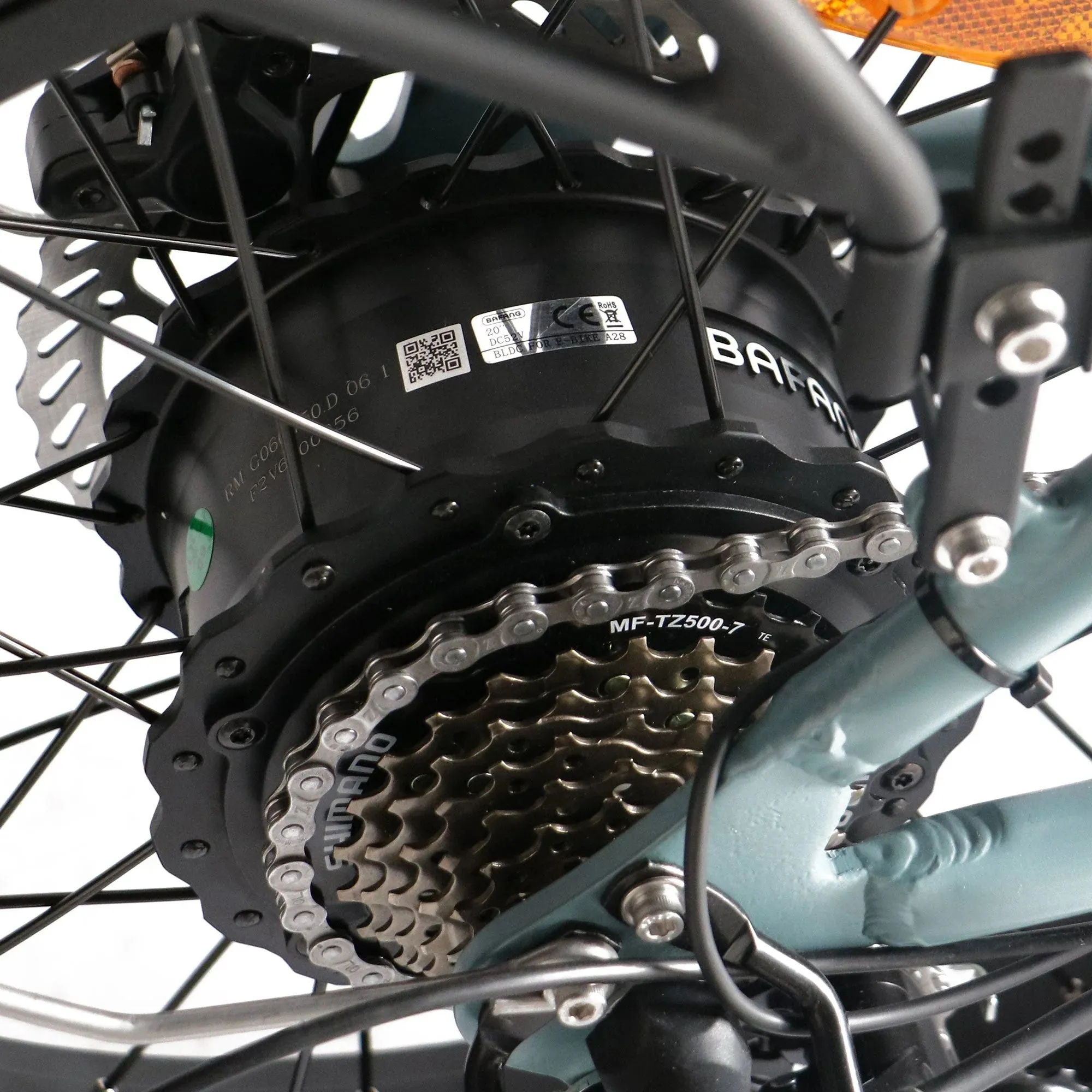 Coastal Cruiser Fat Tire Step Thru Mini Beach Cruiser Electric Bike - 750W, 52V, 17 Ah, 20x4",rack and fenders included!
