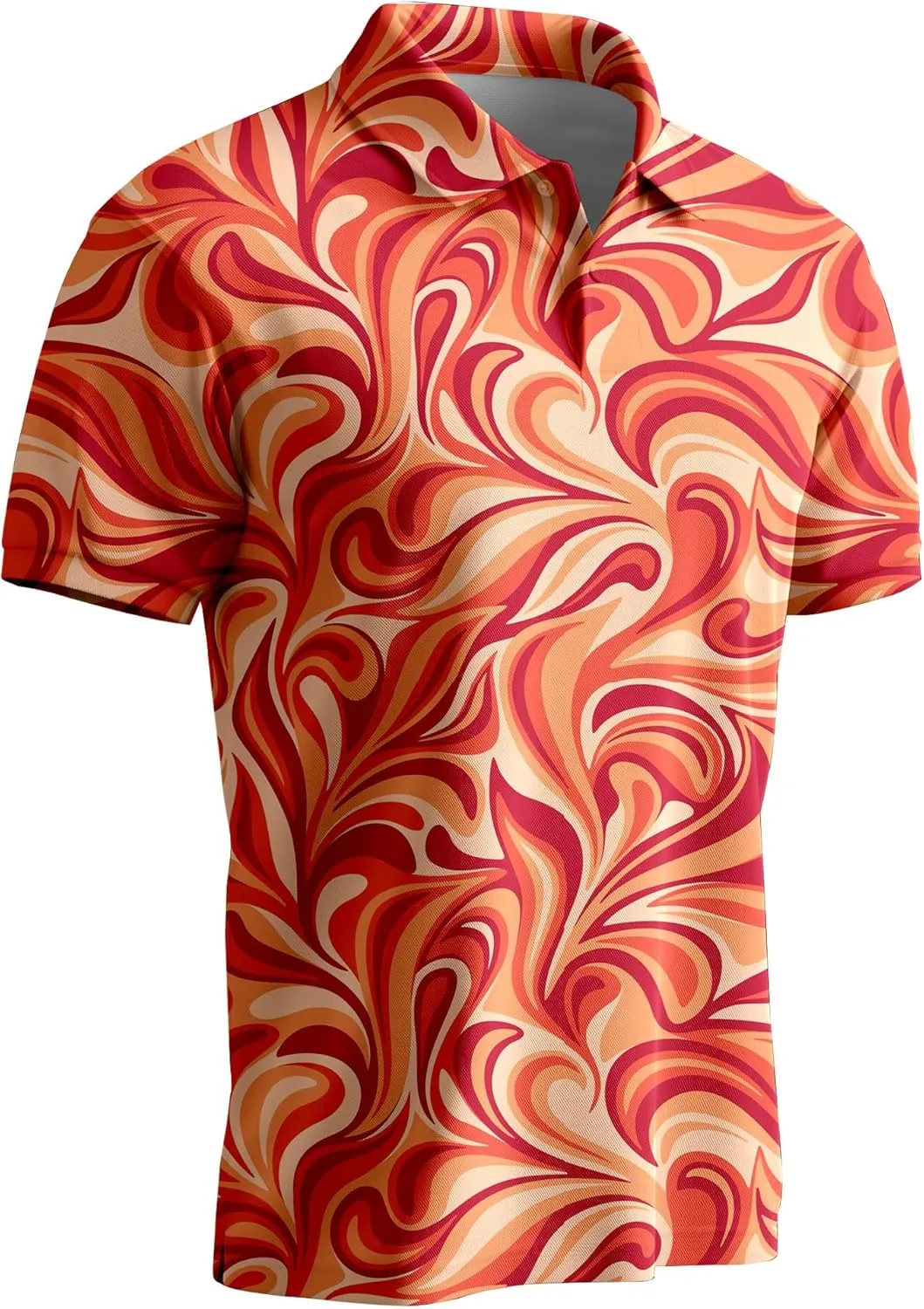 Funny Golf Shirts for Men,Mens Hawaiian Shirts Short Sleeve Novelty Crazy Golf Shirts