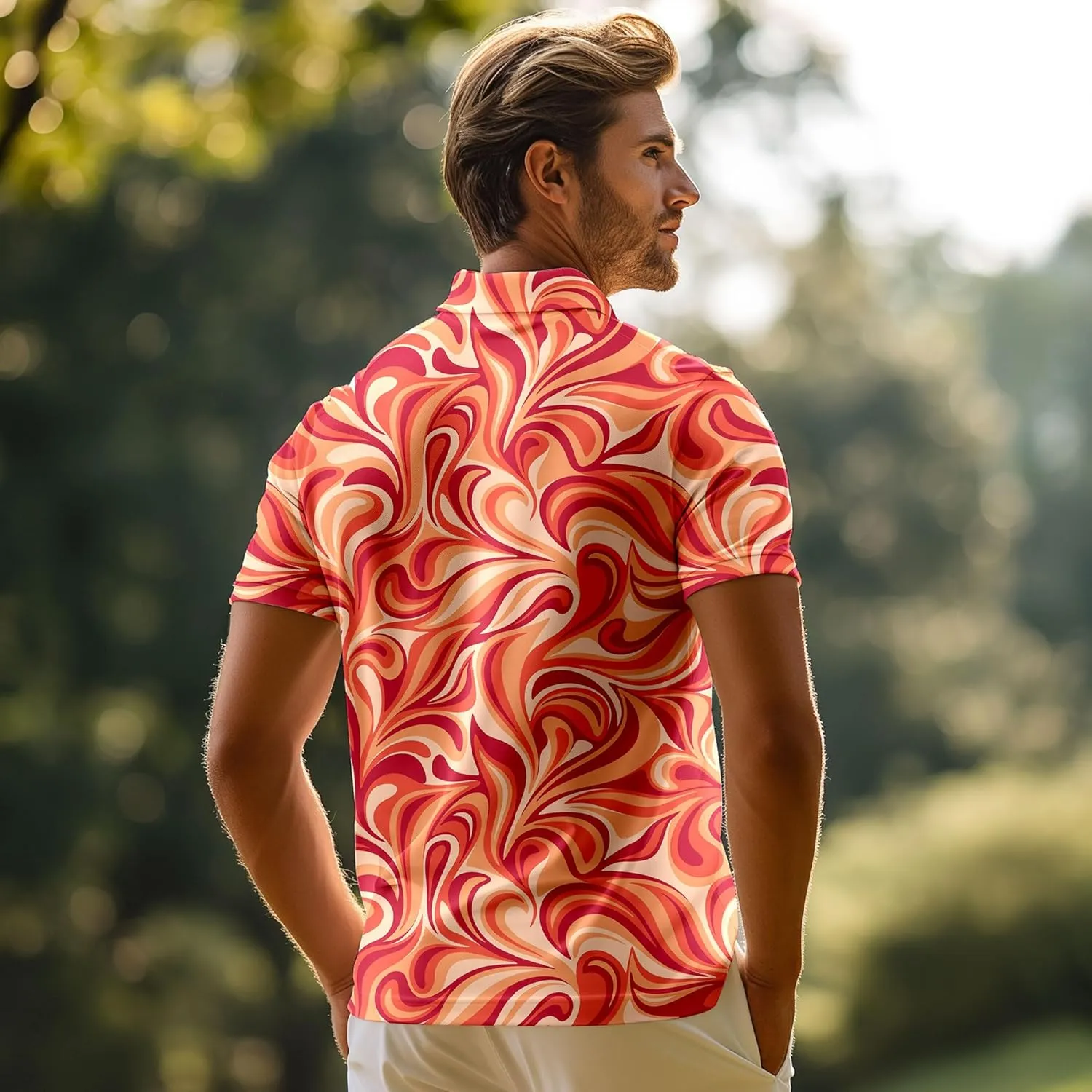 Funny Golf Shirts for Men,Mens Hawaiian Shirts Short Sleeve Novelty Crazy Golf Shirts