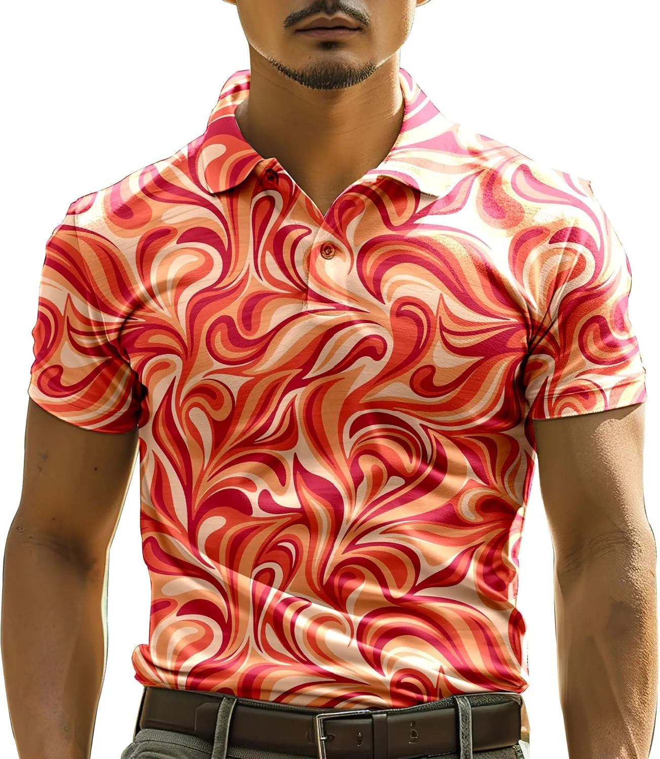 Funny Golf Shirts for Men,Mens Hawaiian Shirts Short Sleeve Novelty Crazy Golf Shirts