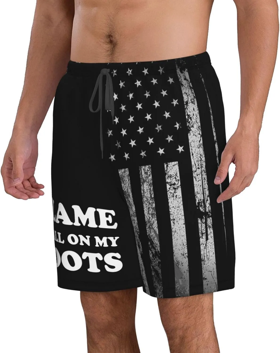 Funny Swim Trunks with Liner Beach Shorts Quick Dry Men'S Swimming Trunks Swim Suit