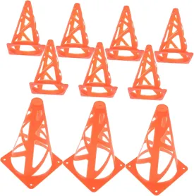 Happyyami Collapsible Slotted Logo Cones Orange Football Obstacle Markers for Indoor and Outdoor Training for Sports Drills and Player Flexibility