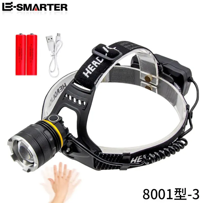 High Power Headlamp Flashlight LED Torch New XHP90 Sensor Headlight 18650 Rechargeable Fishing Camping Lantern