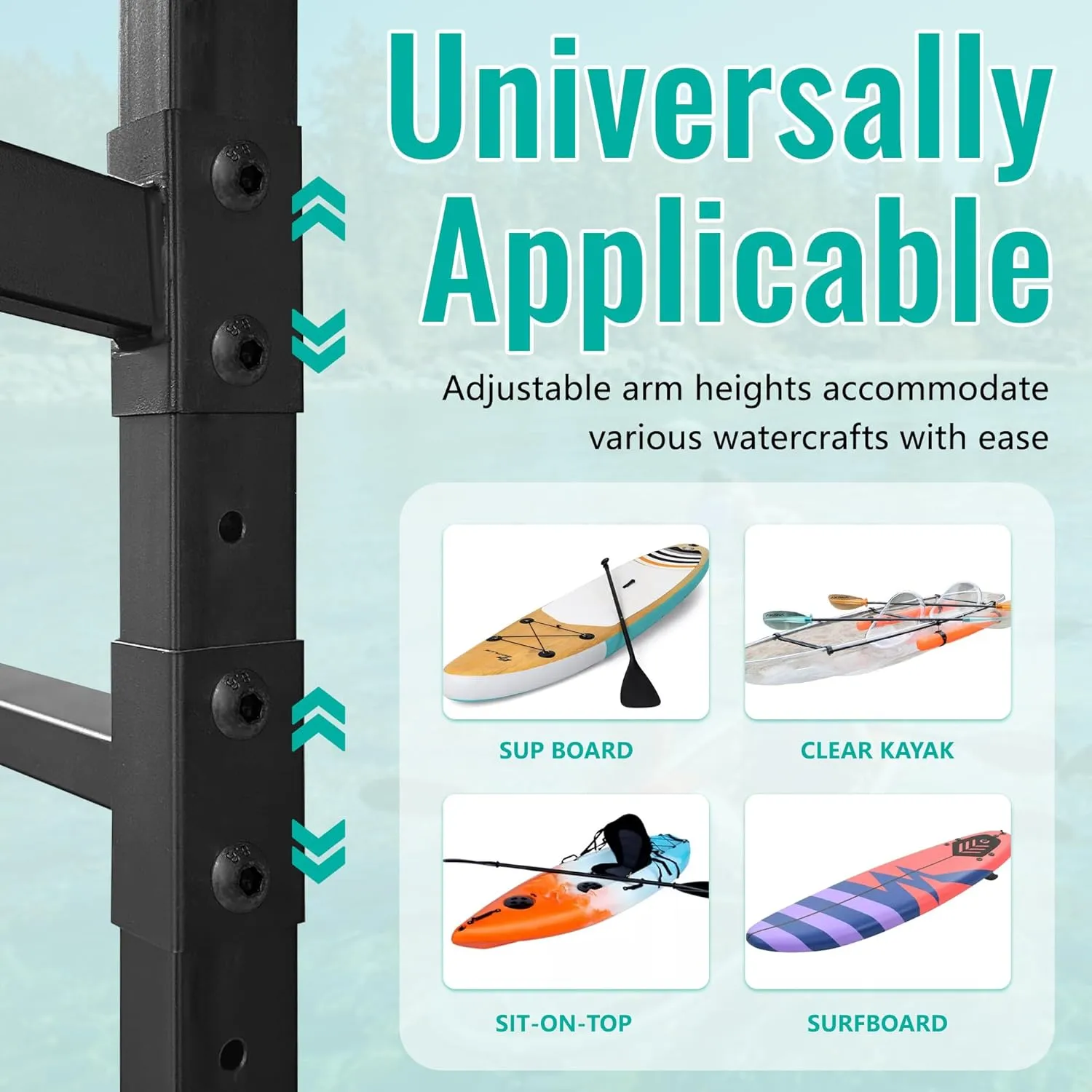 Kayak Storage Rack 3-tier/2-tier, Kayak Rack Heavy Duty, Storage Rack for Standup Paddleboard, Surfboard, Kayak, Freestanding