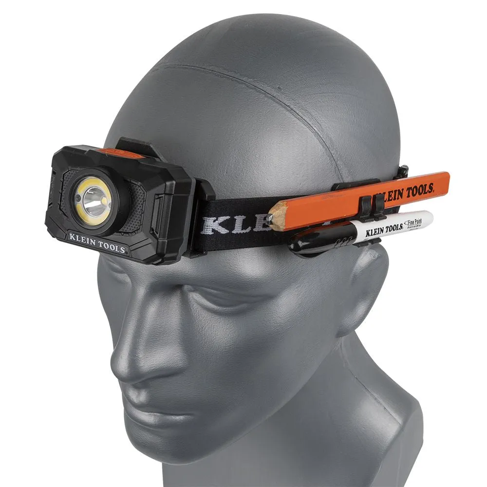 Klein Tools Rechargeable 2-Color LED Headlamp with Adjustable Strap
