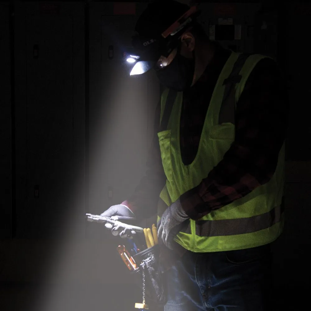 Klein Tools Rechargeable 2-Color LED Headlamp with Adjustable Strap