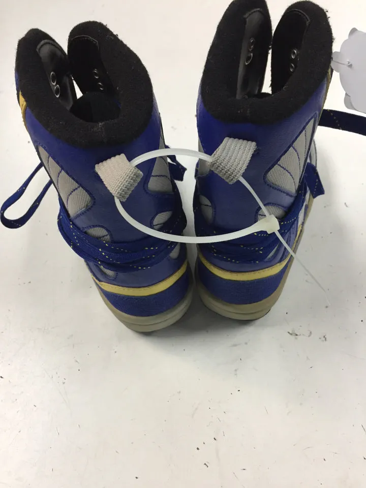 Liquid Blue/Yellow JR Size Specific 4 Used Snowboard Boots