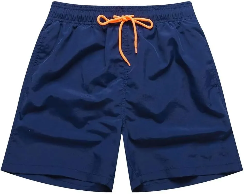 Men Swim Trunks Board Shorts with Mesh Lining Bathing Suits for Beach Swimwear Swimming