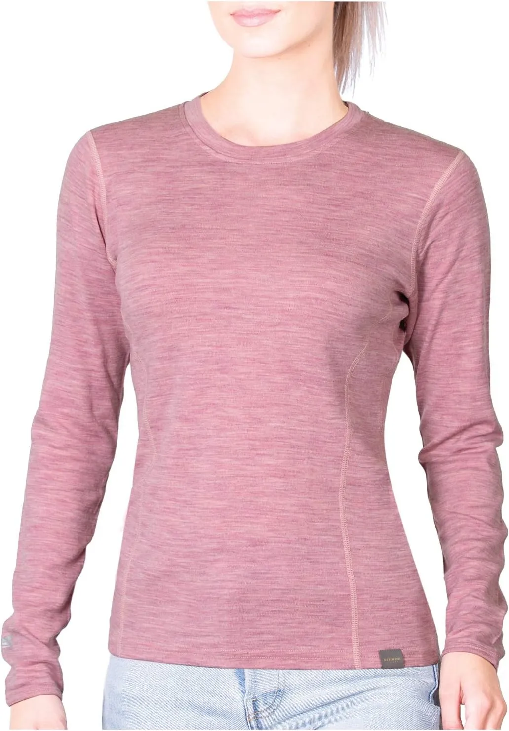 MERIWOOL Womens Base Layer 100% Merino Wool Midweight Long Sleeve Thermal Shirt
