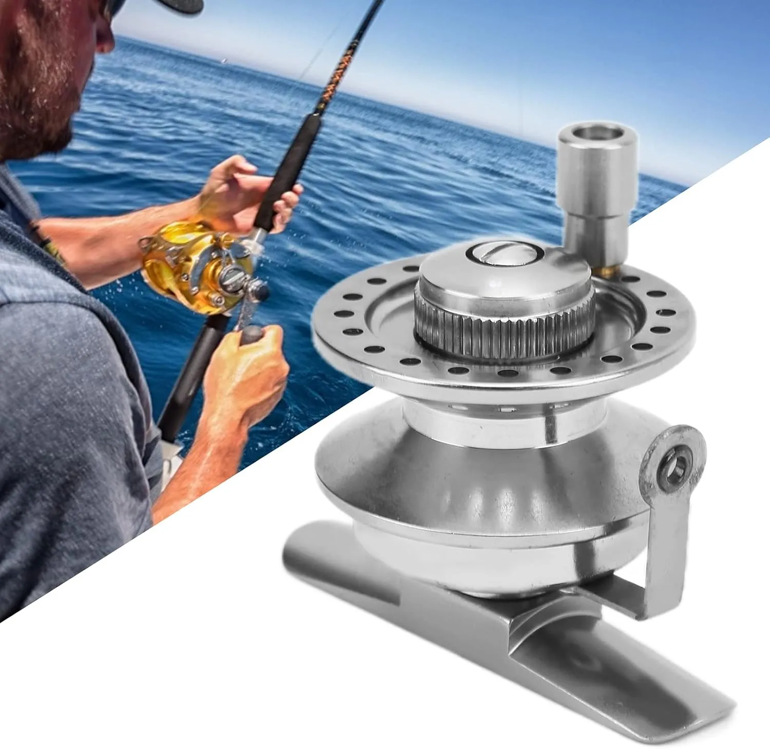 Metal Raft Front End Fishing for Rock Fly Fishing, Durably Aluminum Alloy Material, Ticking Sound Mechanism, Lightweight and Compact, Excellent Quality Outdoor Fish Tackle