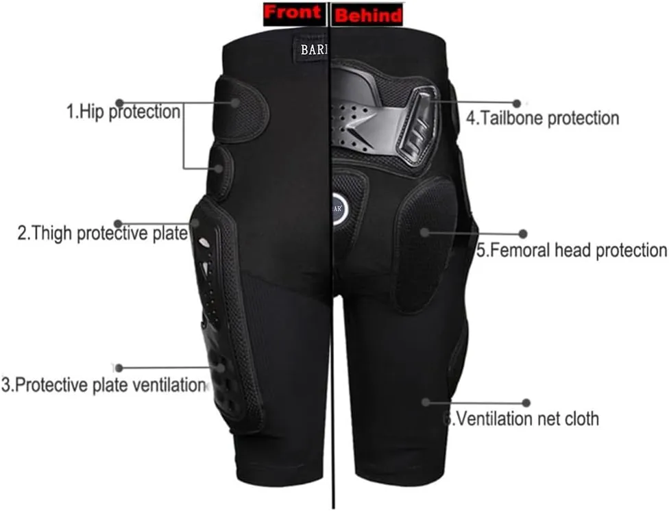 Motorcycle Pants with Armor, Hockey Knight Gear, Protective Pads for HIPS, Legs, Suitable for Motocross, Racing Sports