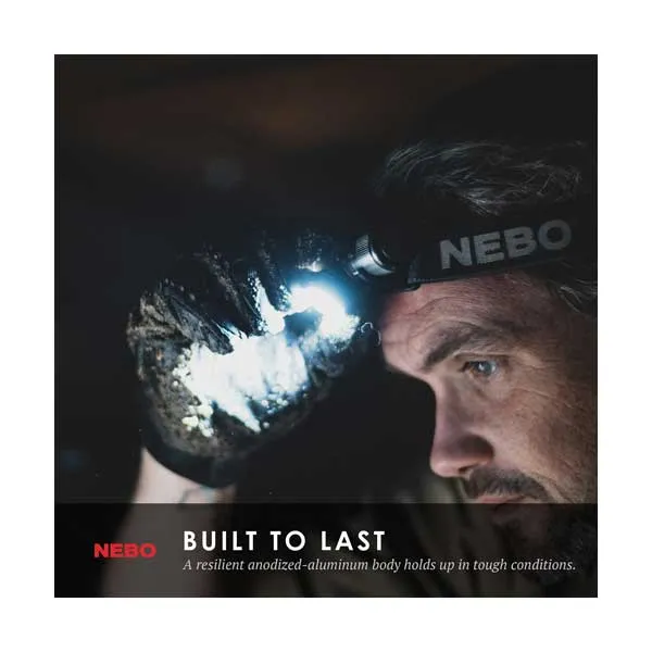 NEBO 7001 TRANSCEND 1K lumen IP66 Rechargeable Headlamp and Flashlight