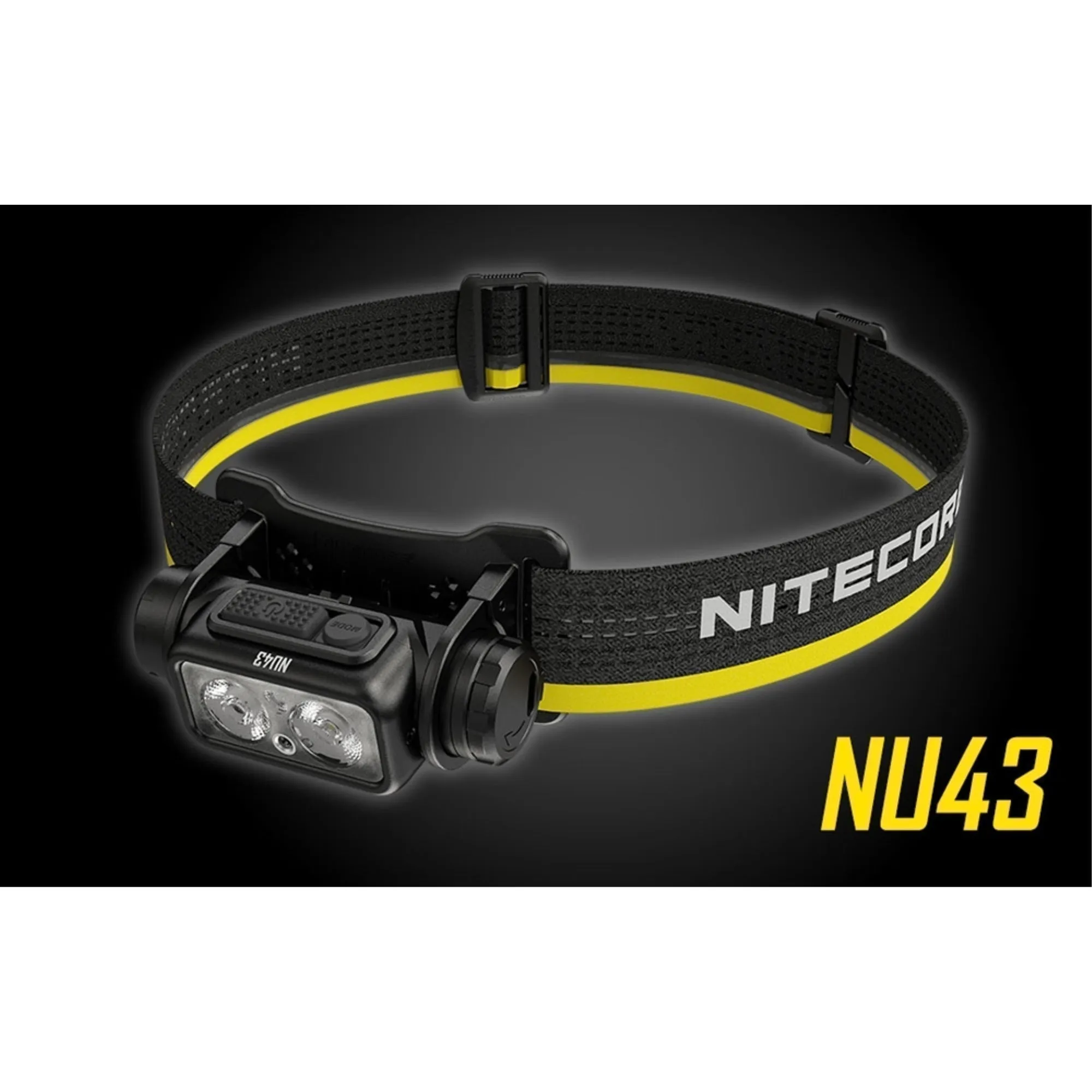 Nitecore NU43 Lightweight Rechargeable Headlamp w/ aux. Red Beam (1400 Lumens | USB-C Rechargeable)