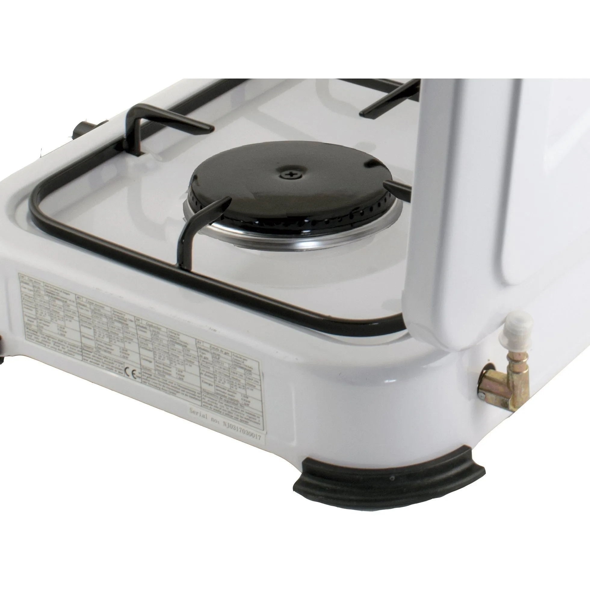 NJ-03 Camping Gas Stove 3 Burner Enamel Lid Outdoor