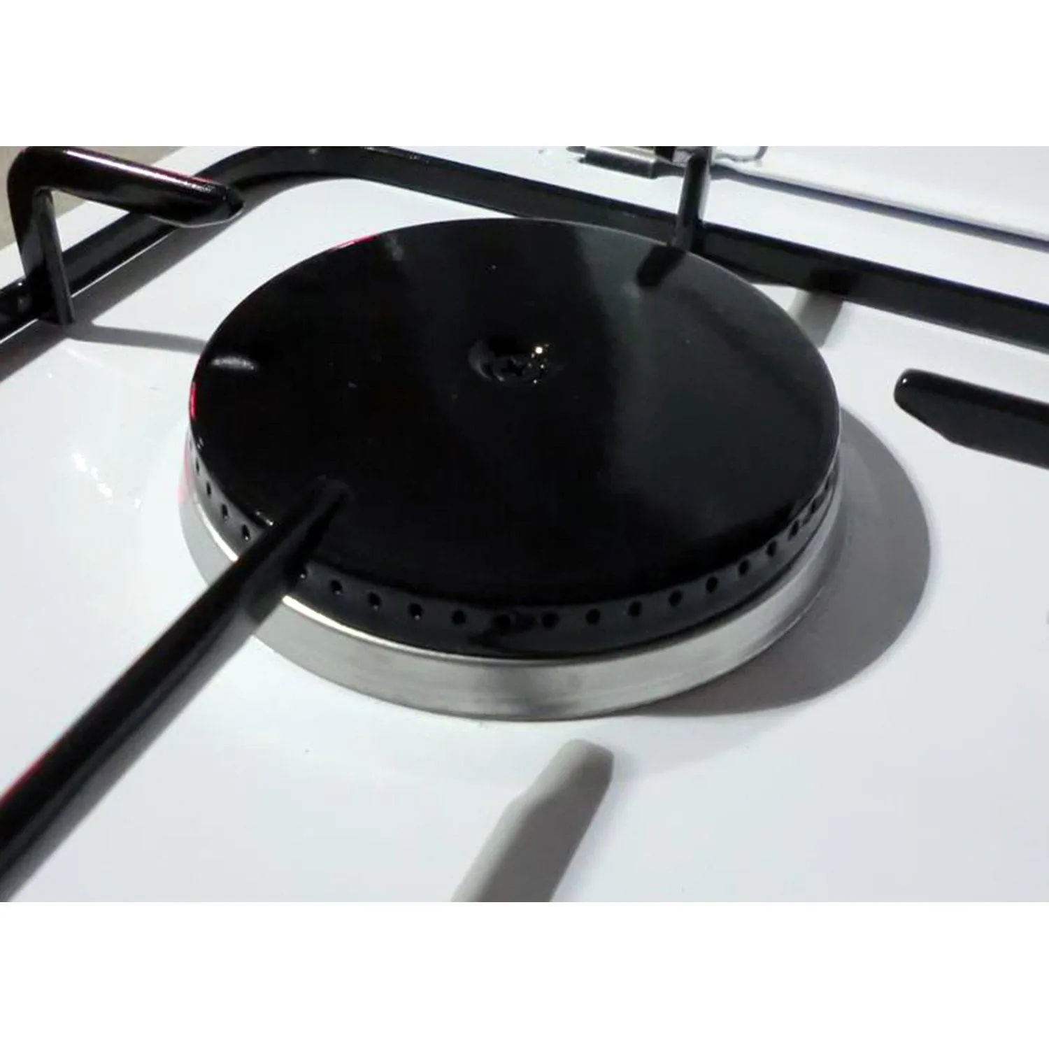 NJ-03 Camping Gas Stove 3 Burner Enamel Lid Outdoor