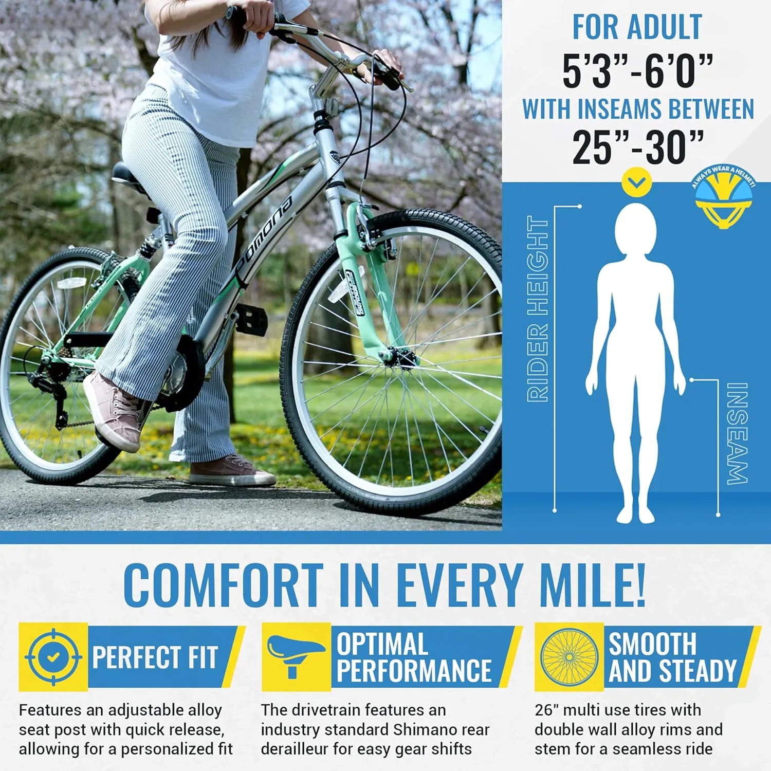 North Woods Pomona Dual Suspension Comfort Bike