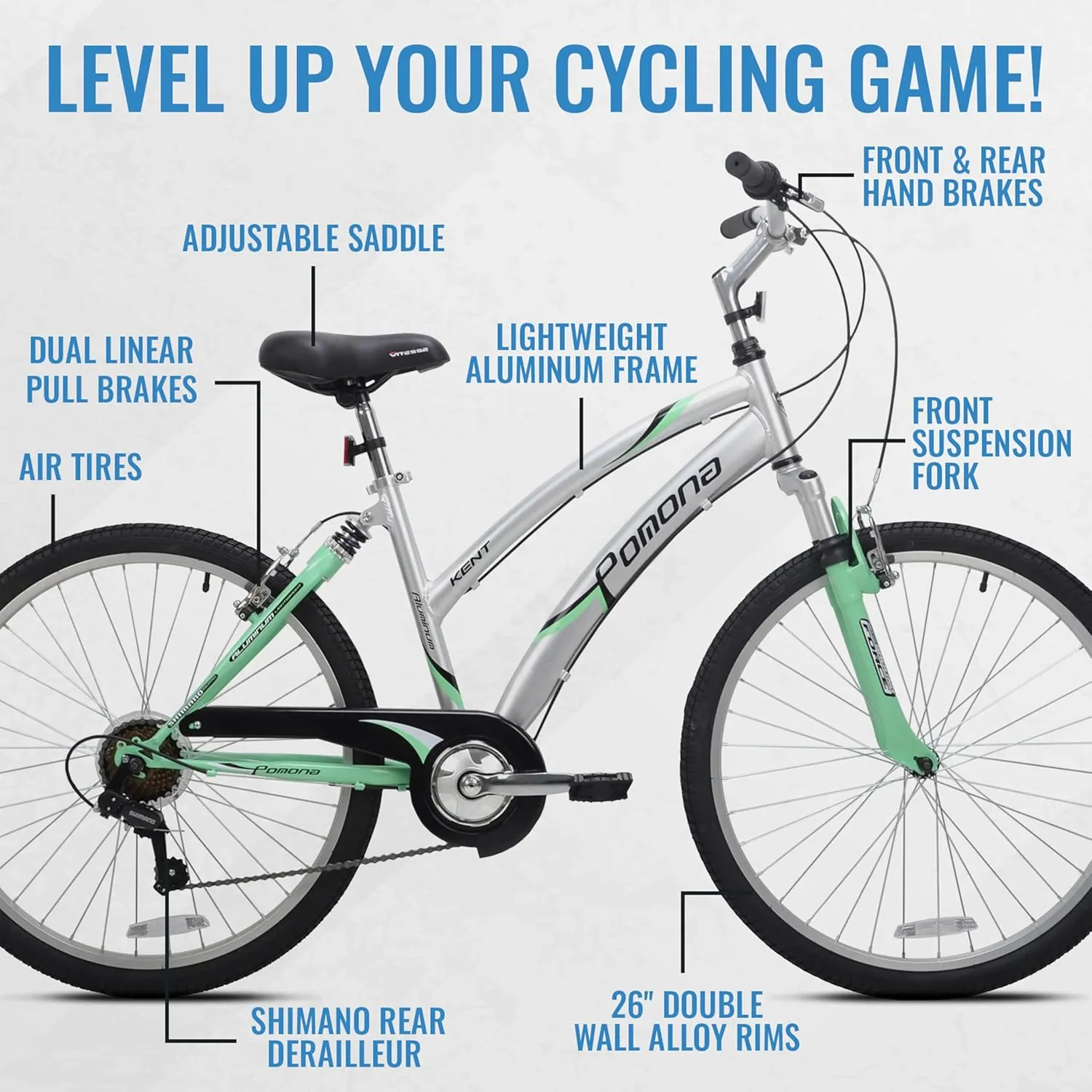 North Woods Pomona Dual Suspension Comfort Bike
