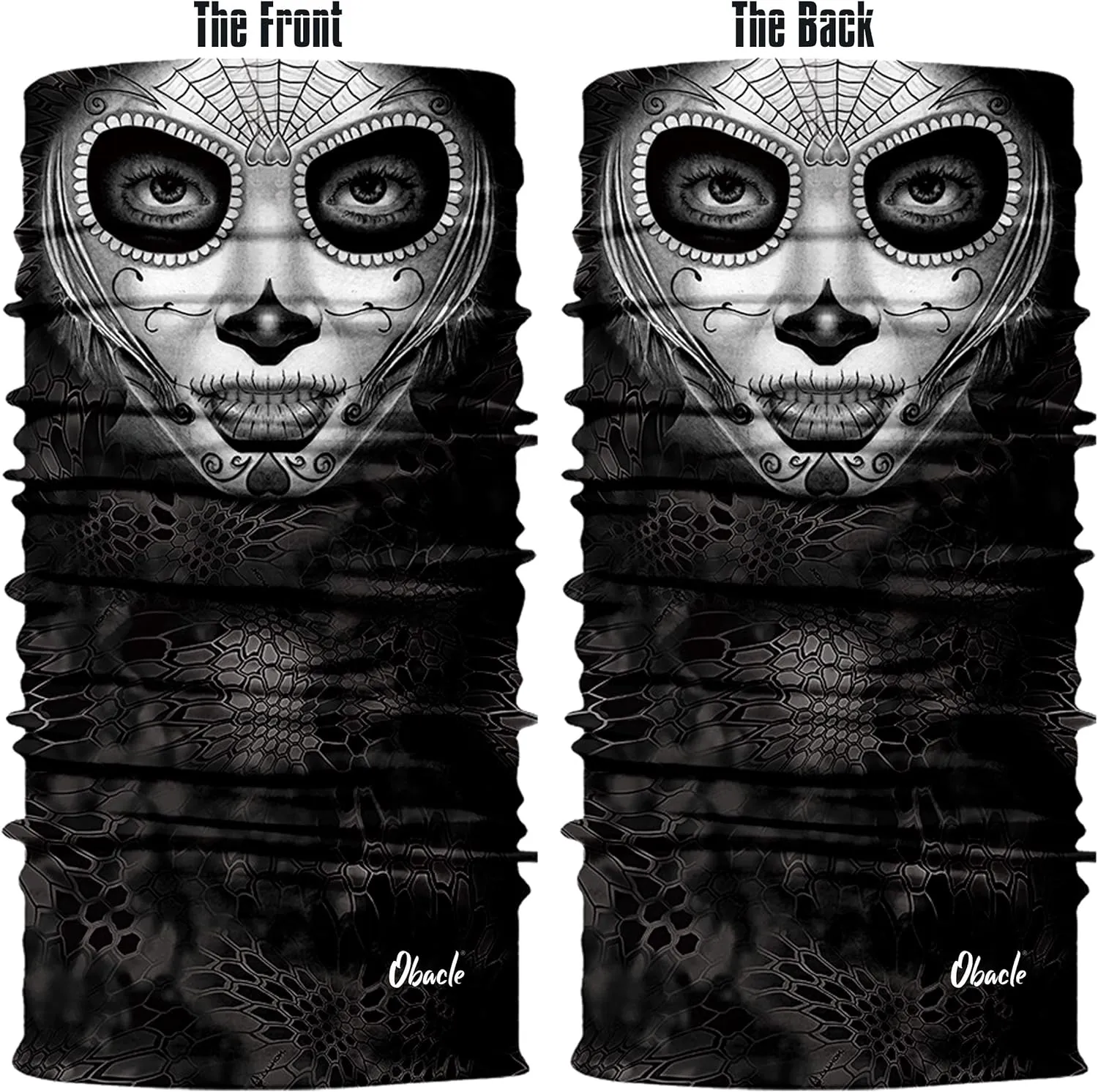 Obacle Skull Face Mask for Women Dust Wind Sun Protection Rave Festival Riding