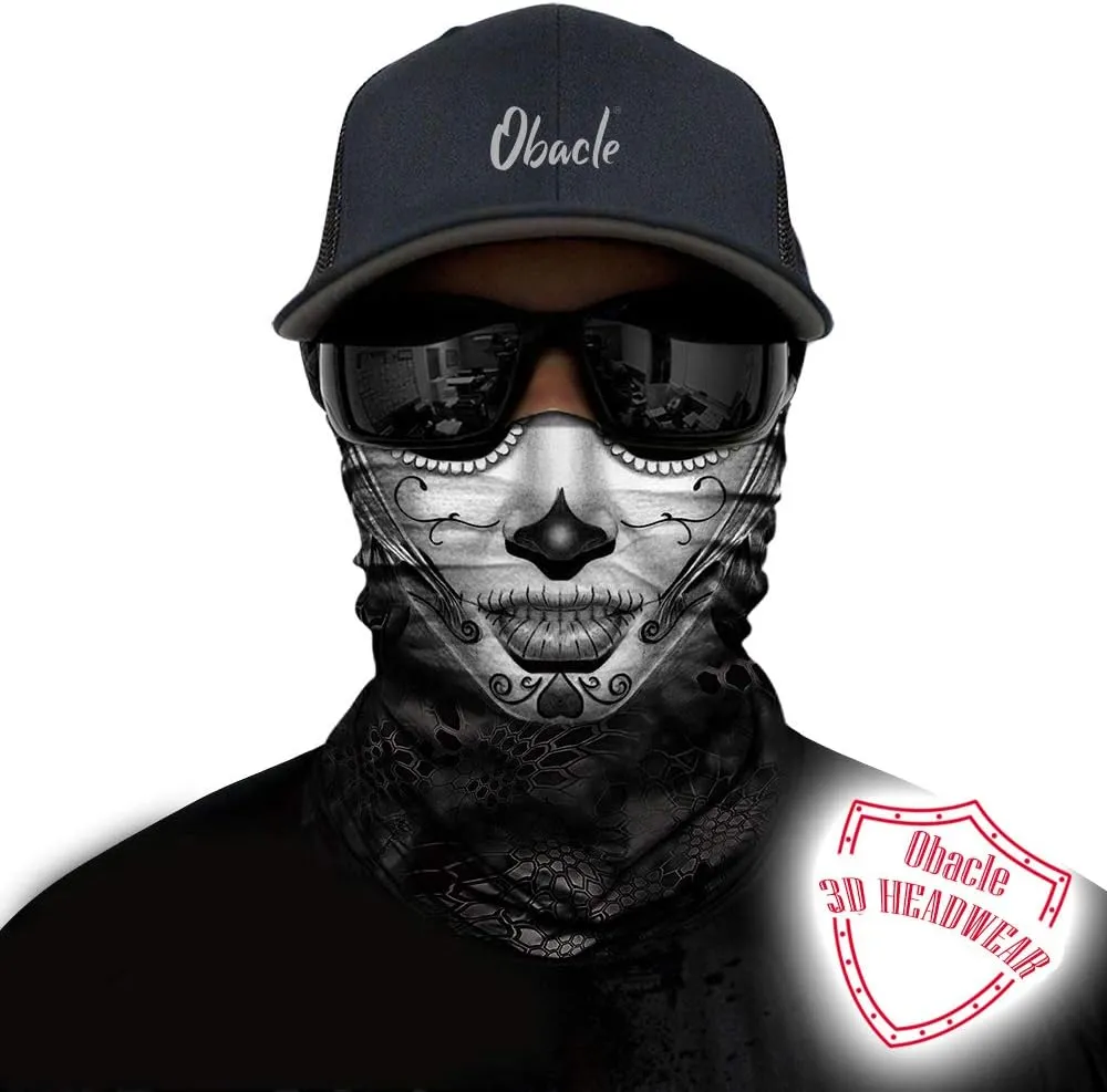 Obacle Skull Face Mask for Women Dust Wind Sun Protection Rave Festival Riding