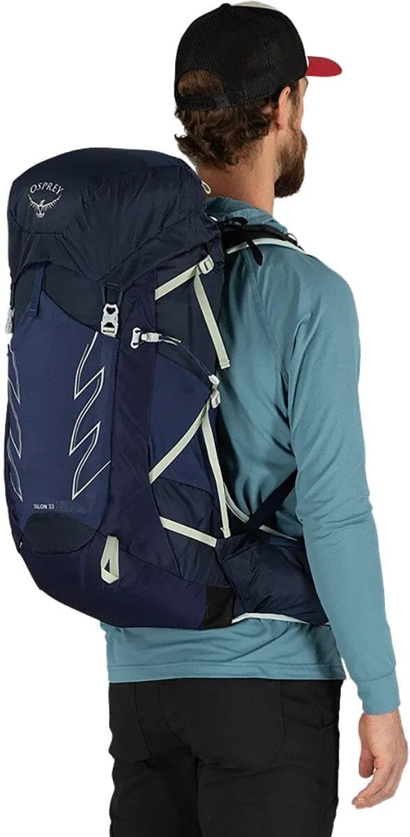 Osprey Talon 33L Men's Hiking Backpack with Hipbelt, Sawdust/Earl Grey, L/XL