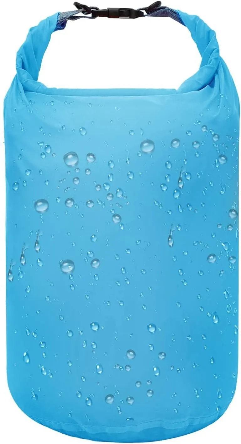 R2Depot Waterproof Dry Bag, 5L/10L/20L/40L/70L Dry Storage Bag for Kayaking, Gym, Hiking, Swimming (Blue, 5L)