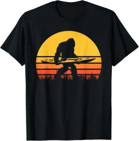 Retro Classic Unisex T-Shirt Black Small Kayaking T-Shirt
