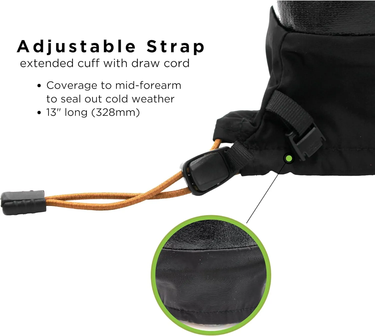 SHOWA 282-02 Waterproof Breathable Insulated Winter/Ski/Ice Glove with Extended Cuff (1 Pair)
