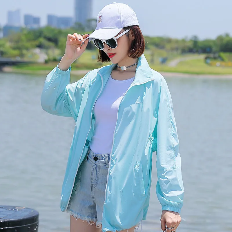 Sidiou Group Hot Sale Fashion Solid Color Sunscreen Clothing With Earphone Hole Outdoor UV Protection Clothing