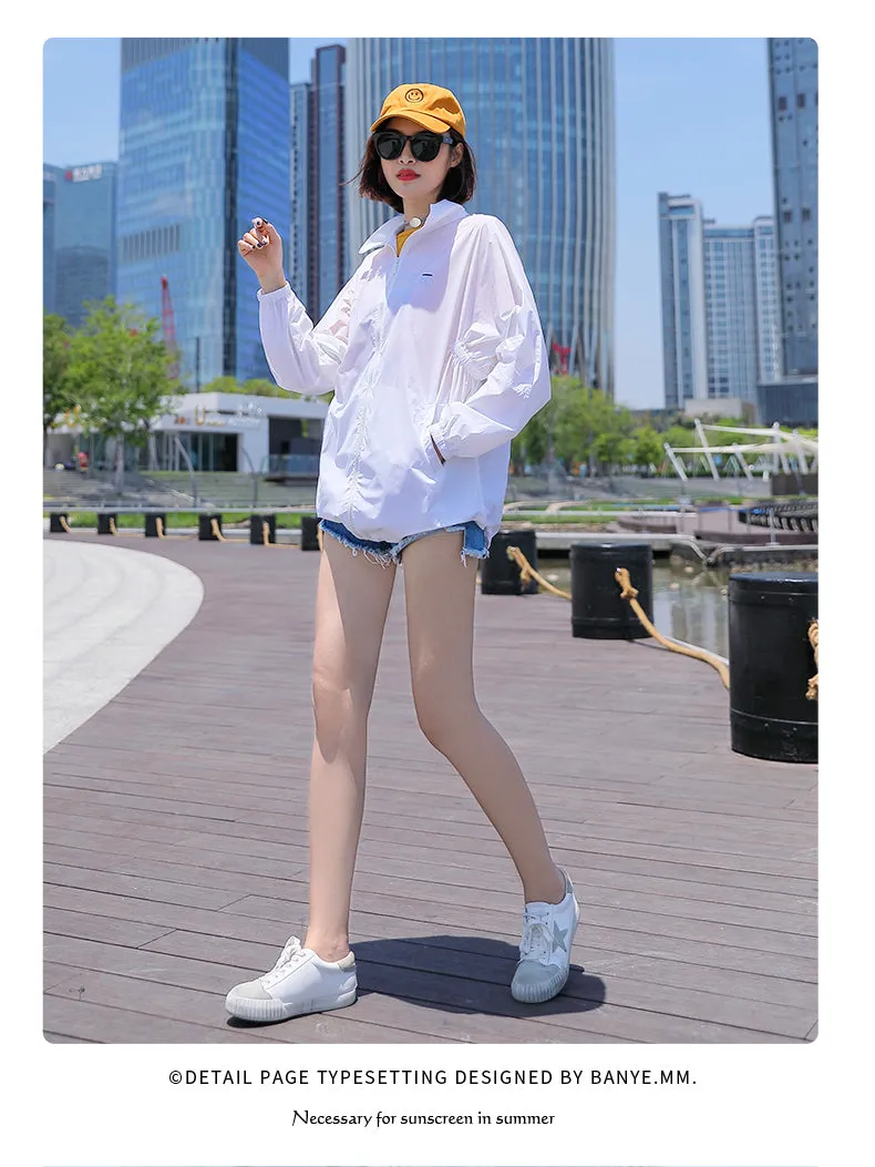 Sidiou Group Hot Sale Fashion Solid Color Sunscreen Clothing With Earphone Hole Outdoor UV Protection Clothing