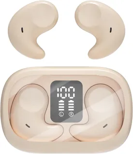 Sleep Earbuds Bluetooth in Ear Light-Weight Headphones, Mini Invisible Earplugs Small Design for Side Sleepers, 58H Playtime with Charging Case, Clear Calls& Noise Block, Off White