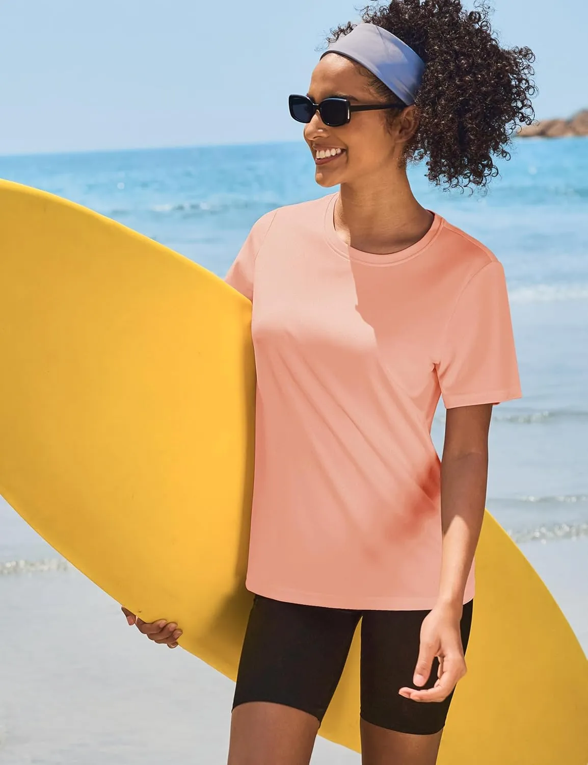 TACVASEN Short Sleeve Shirts for Women Athletic Workout Tops UPF 50  Sun Protection Quick Dry Running T-Shirts
