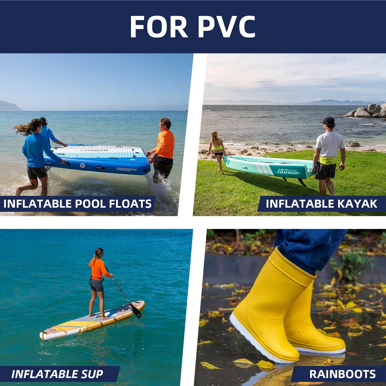 THURSO SURF SUP Repair Glue Liquid Repair Patch for Inflatable Paddle Boards, ISUPs, PVC & PU Inflatables, Air Mattresses, Boats, Rafts, Pools, Waterbeds, Bouncy Houses, and Hot Tubs