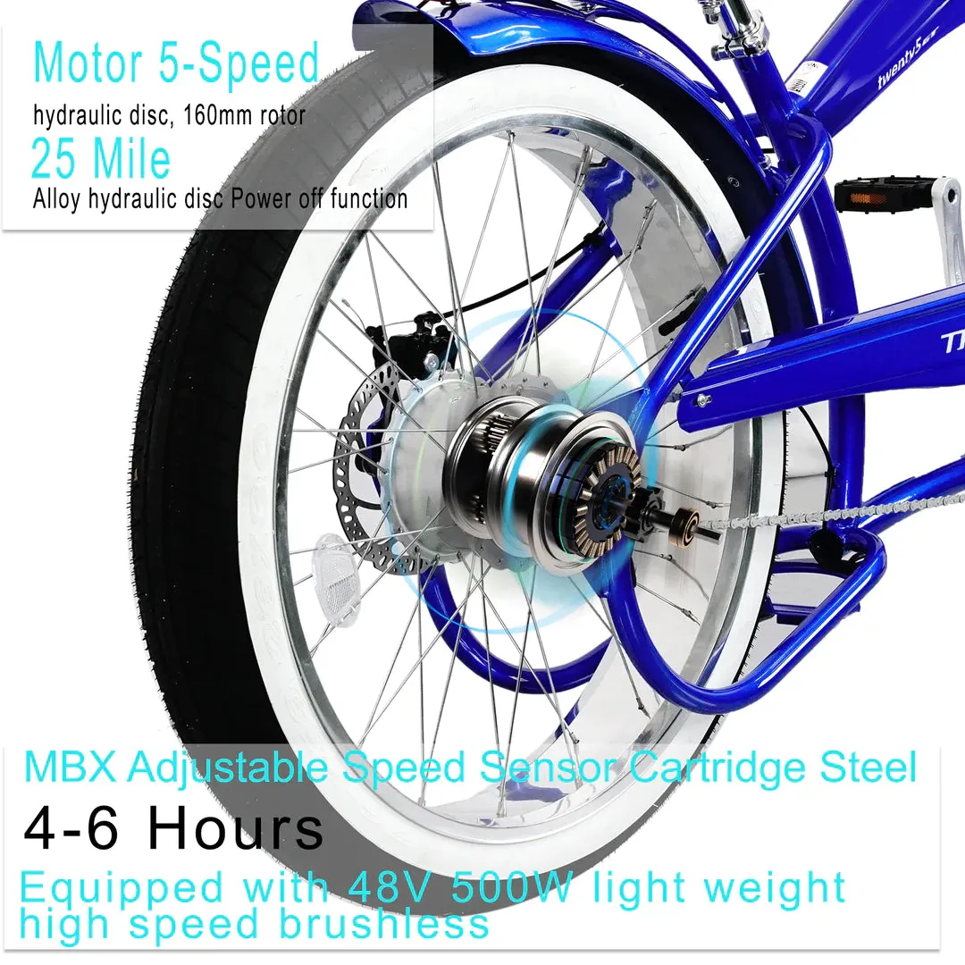 Tracer Twenty5 GT 500W 26" Electric Chopper Bike 500W