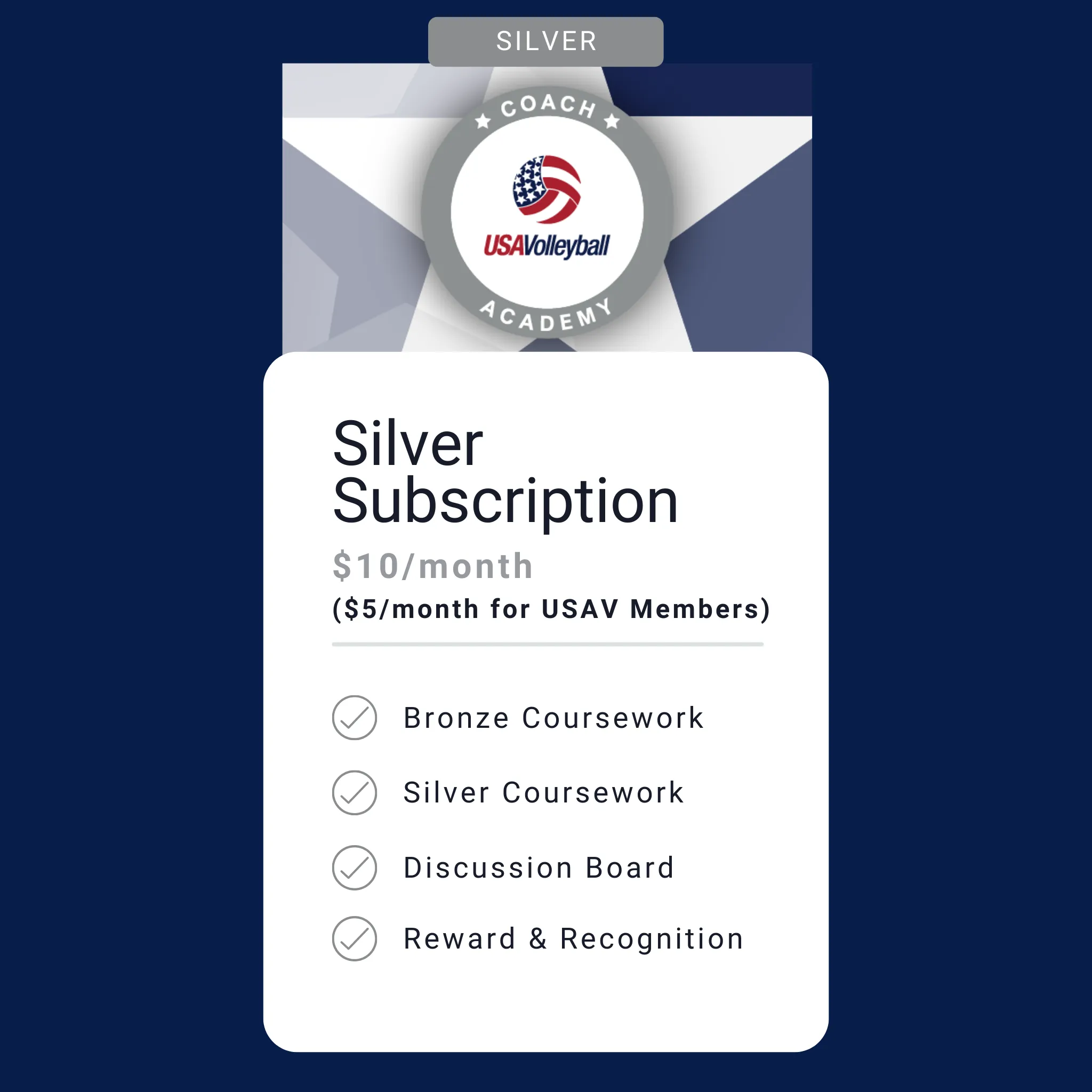 USA Volleyball Coach Academy | Silver Annual Subscription