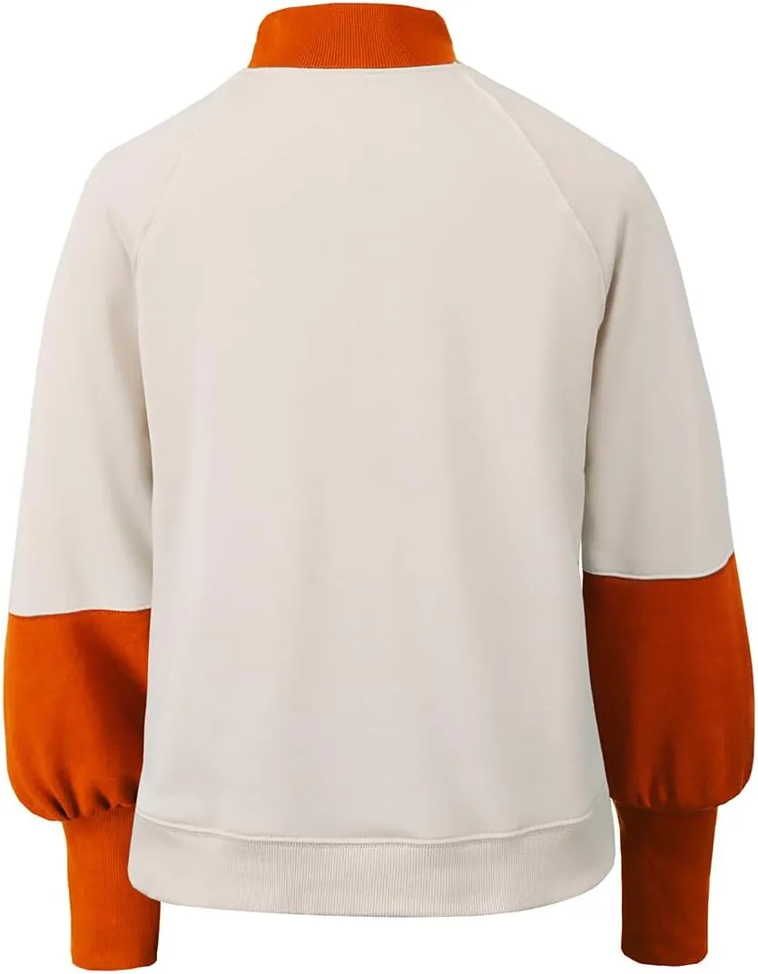Women's Sweatshirts Long Sleeve Color Block Casual Pullover Y2K Tunic Tops 2024 Fall Clothes
