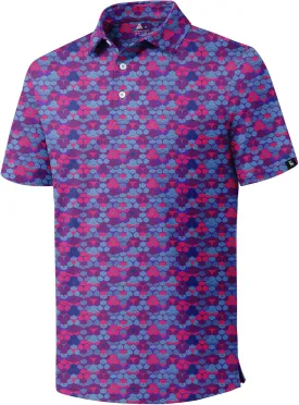 ZITY Golf Shirts for Men Short Sleeve Print Polo Shirt Moisture Wicking Regular Fit Casual Beach Polo