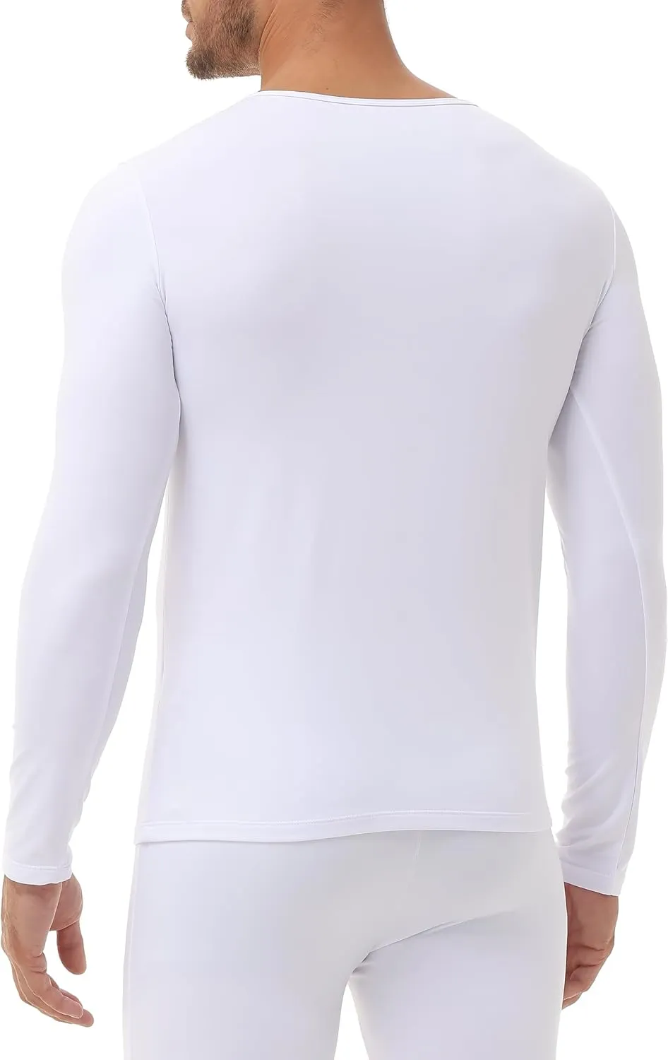 ZUTY 3 Pack Long Sleeve Thermal Shirts for Men Fleece Lined Soft Thermal Underwear Cold Weather Warm Base Layer Pajamas Tops